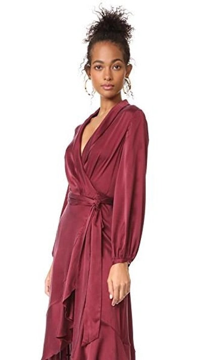Silk Wrap Dress Midi - 0