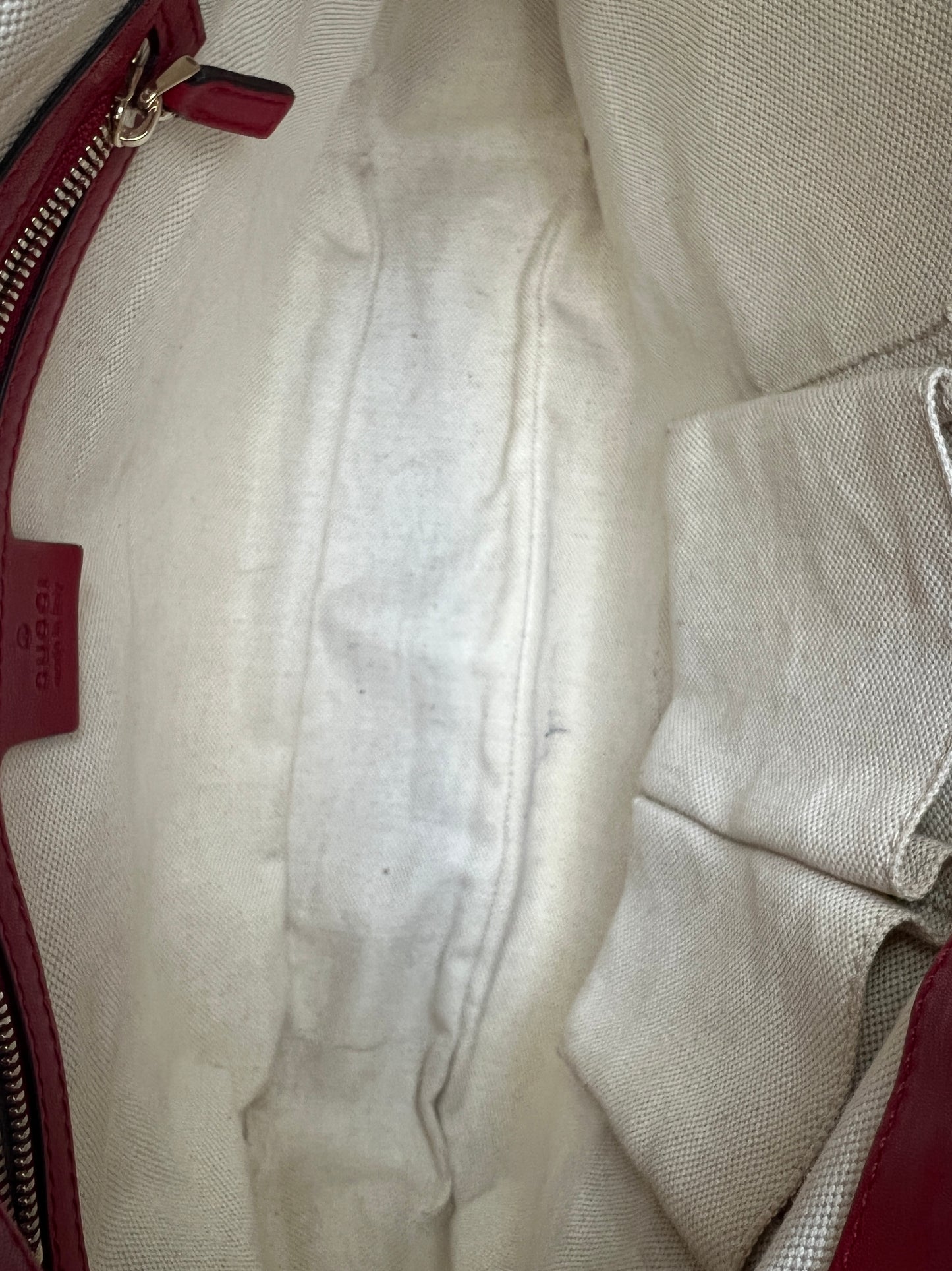 Red Leather Jackie Bag