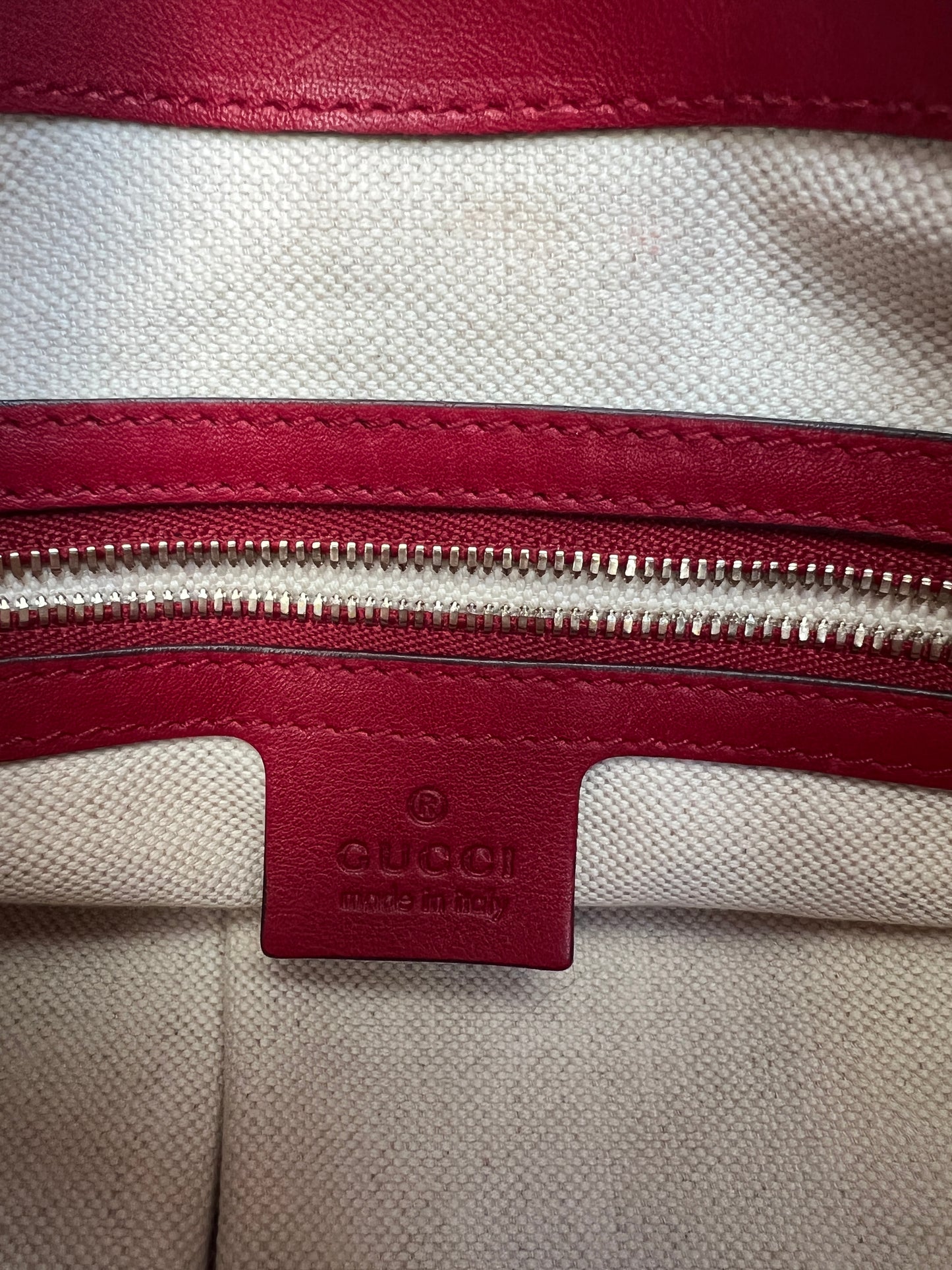 Red Leather Jackie Bag