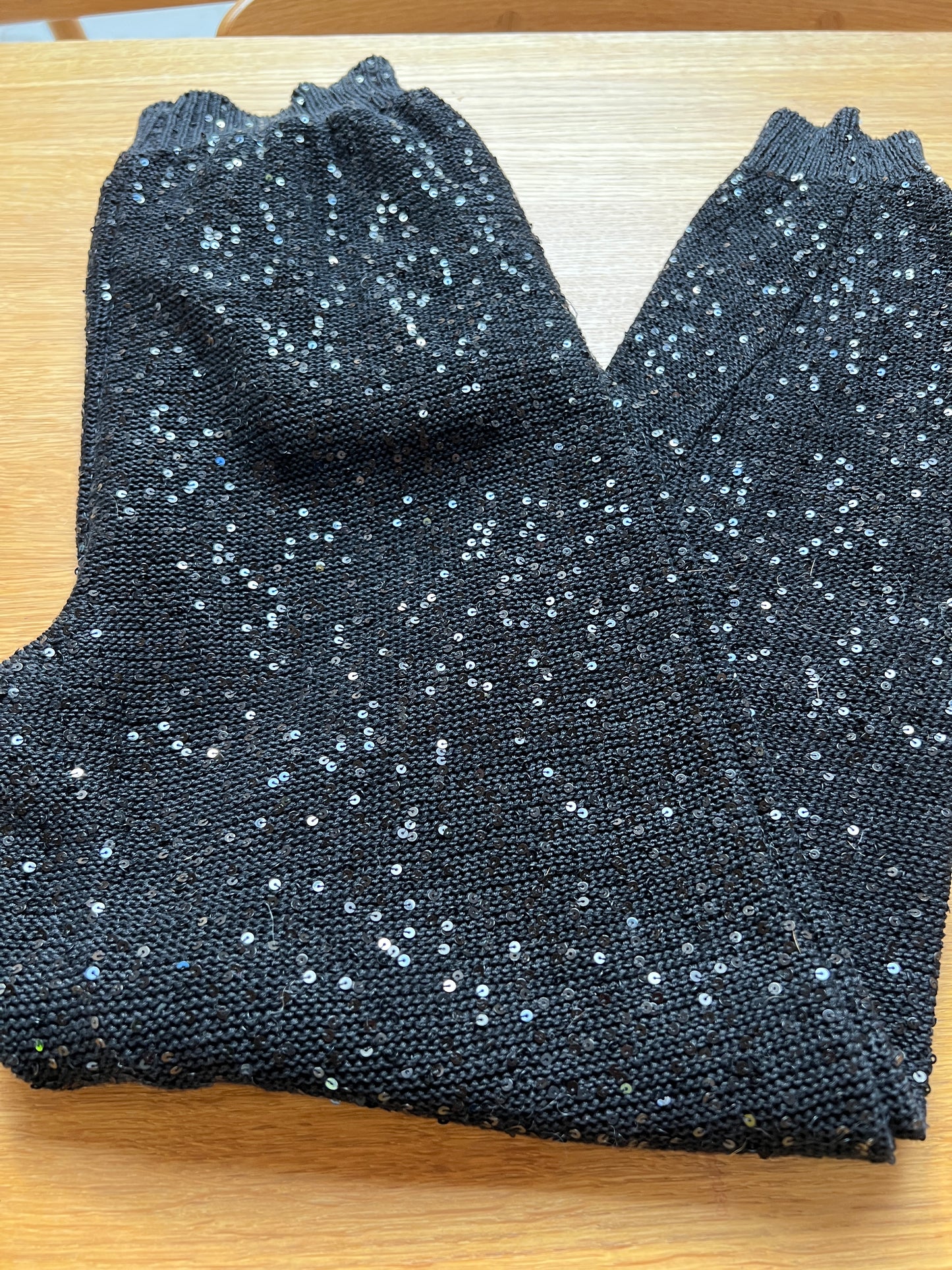 Sequins Black Joggers - 38