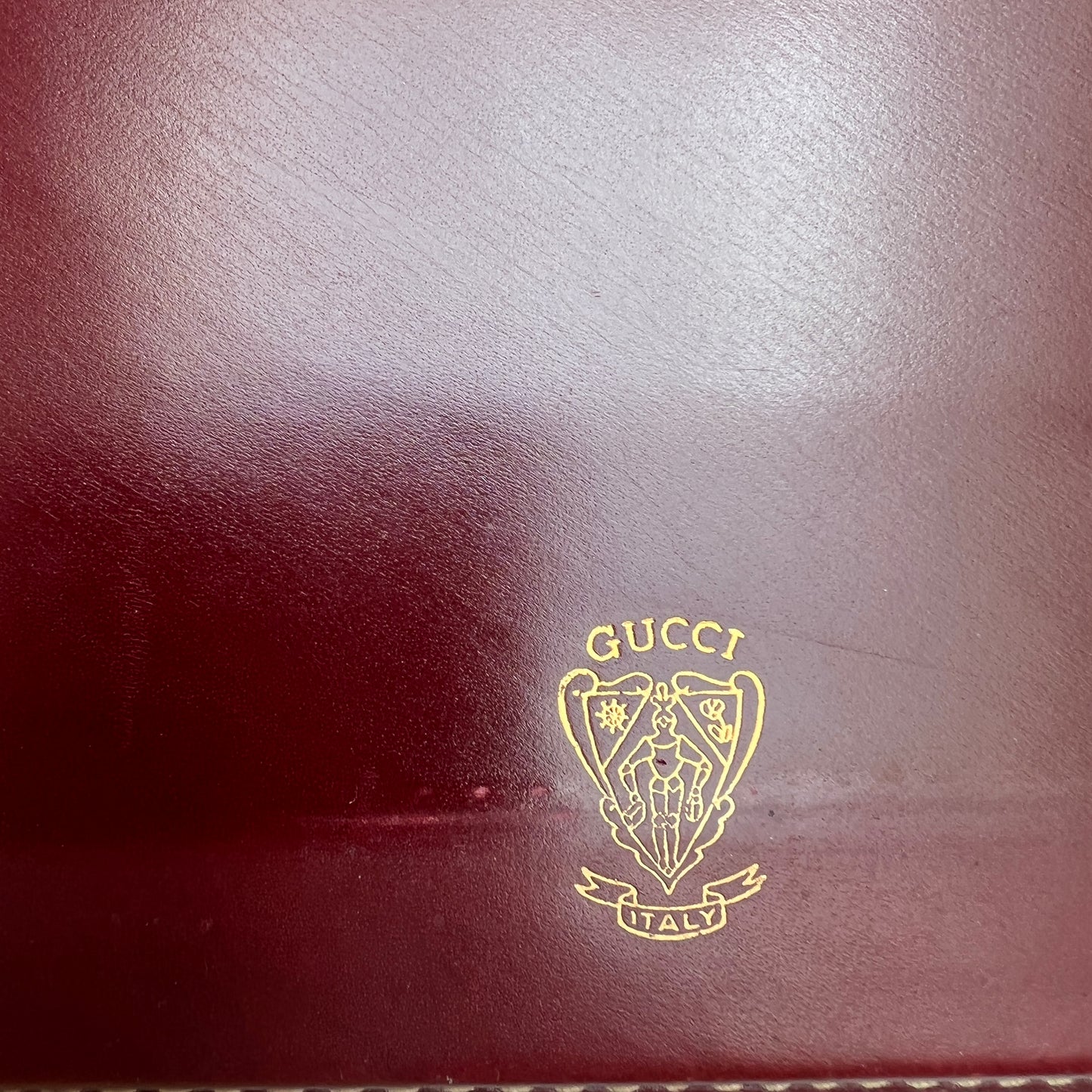 Vintage Burgundy Leather Writing Set