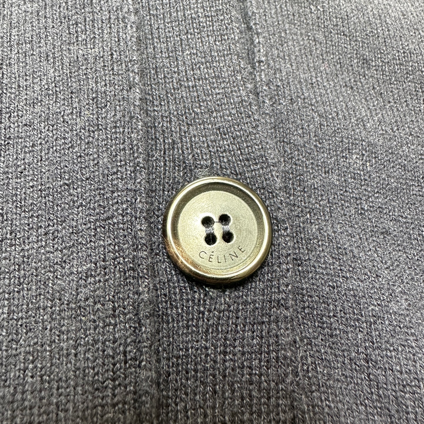 Green Cashmere Cardigan w/Logo - S