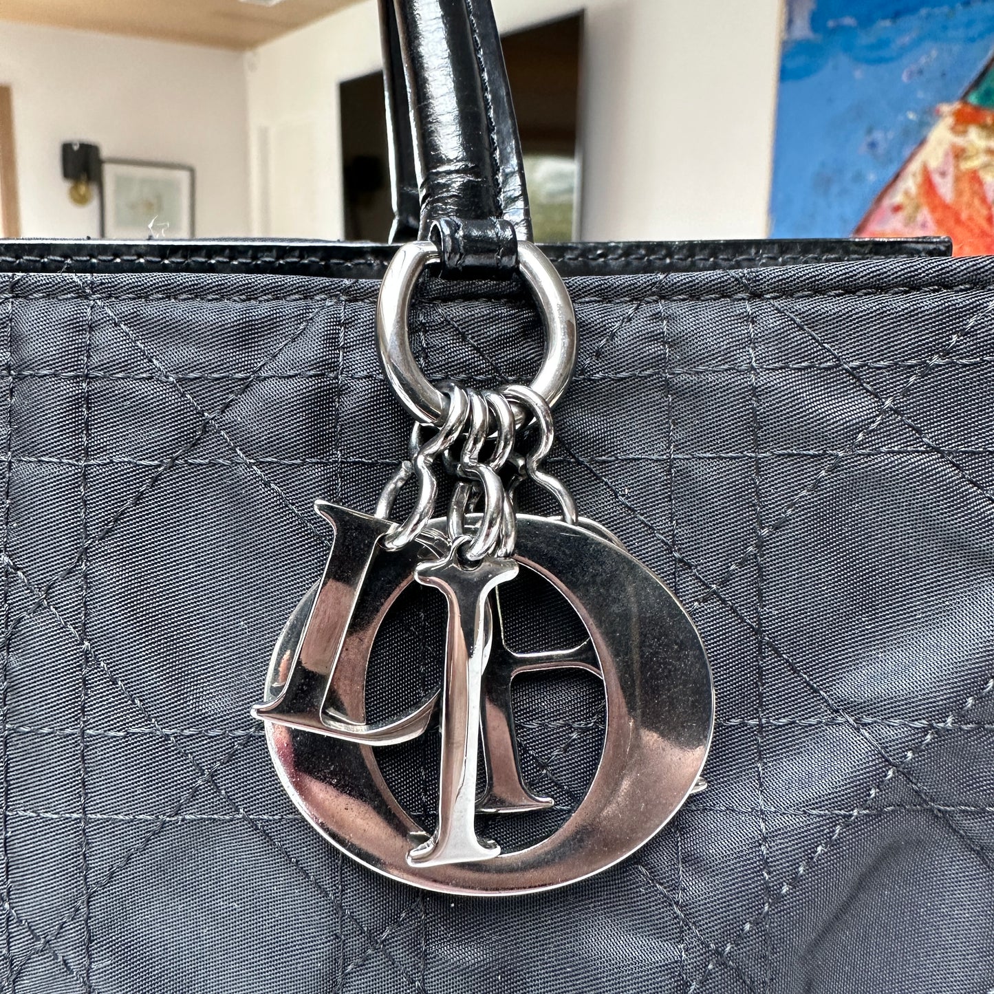 Black Vintage Lady Dior Tote