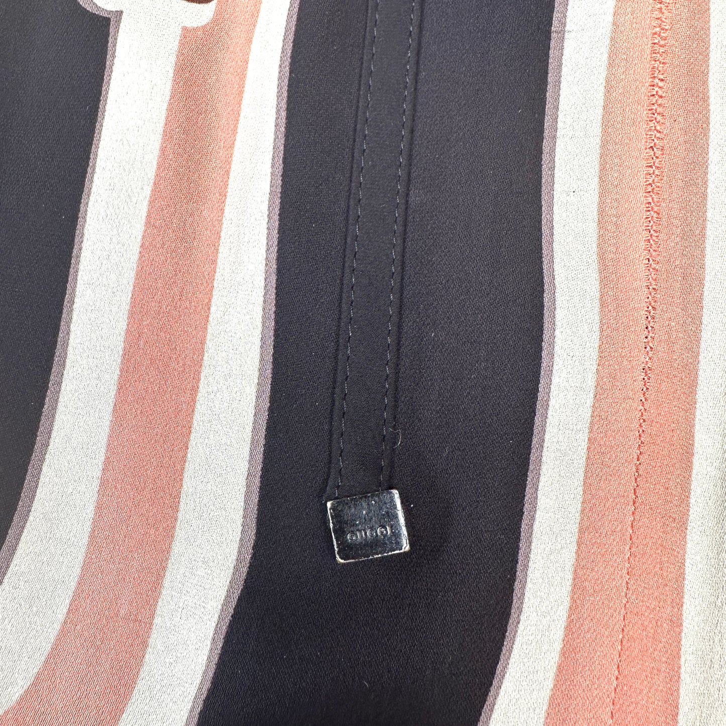 Black Printed Silk Dress - M