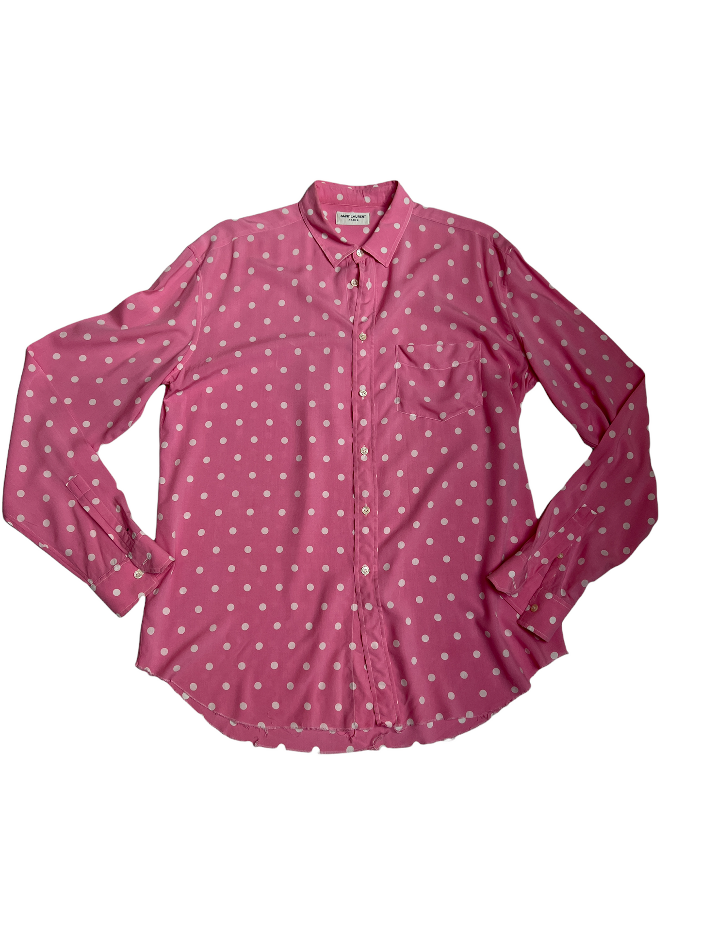 Pink Polka Dot Shirt - L