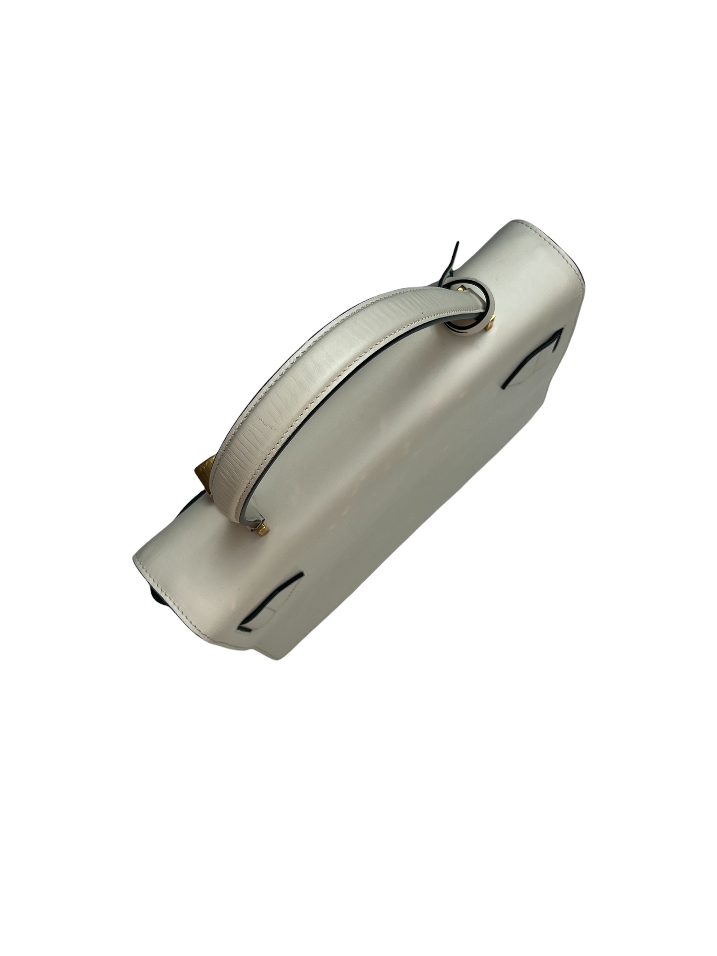 Vintage Cream Leather Bag