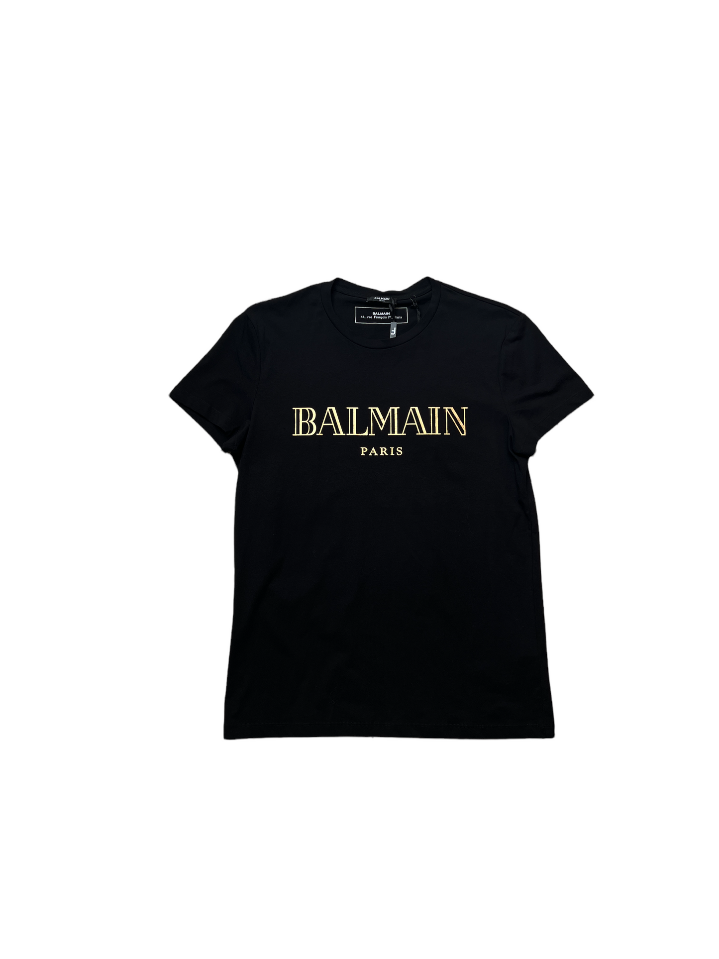 Black Cotton Logo T-shirt - L