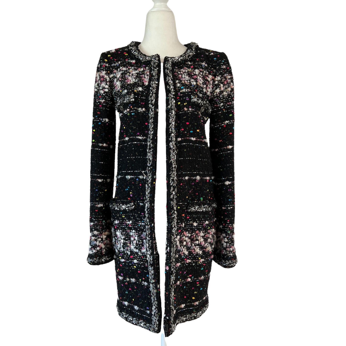 Black Tweed Coat - S