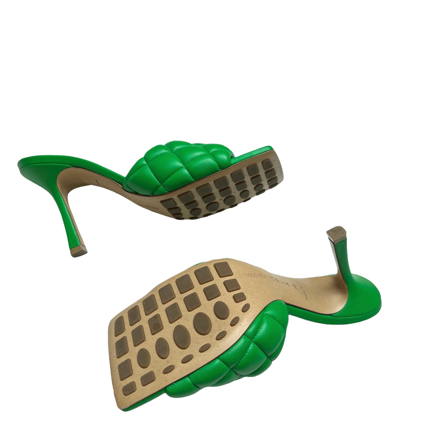 Green Slides with Heels - 8