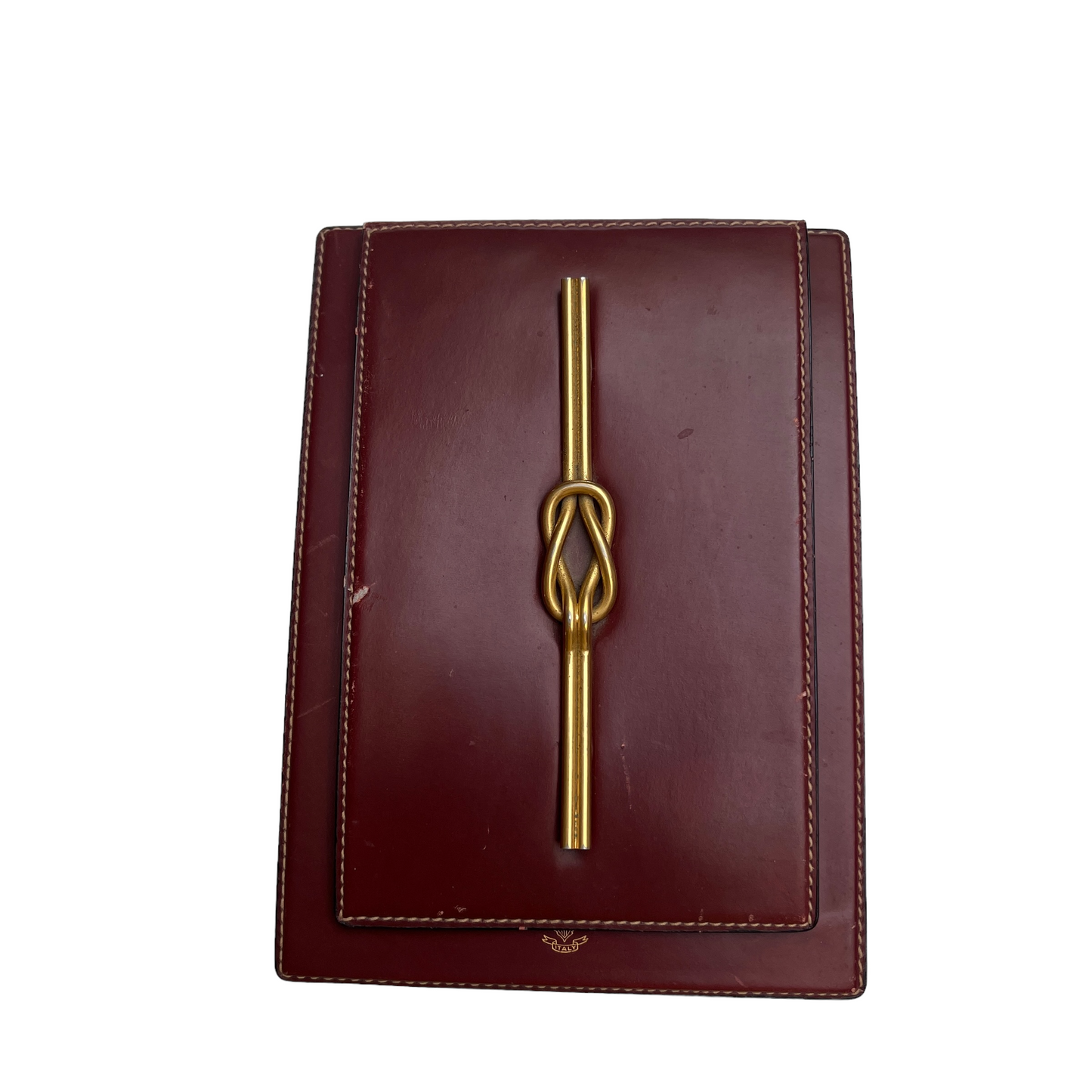 Vintage Burgundy Leather Writing Set