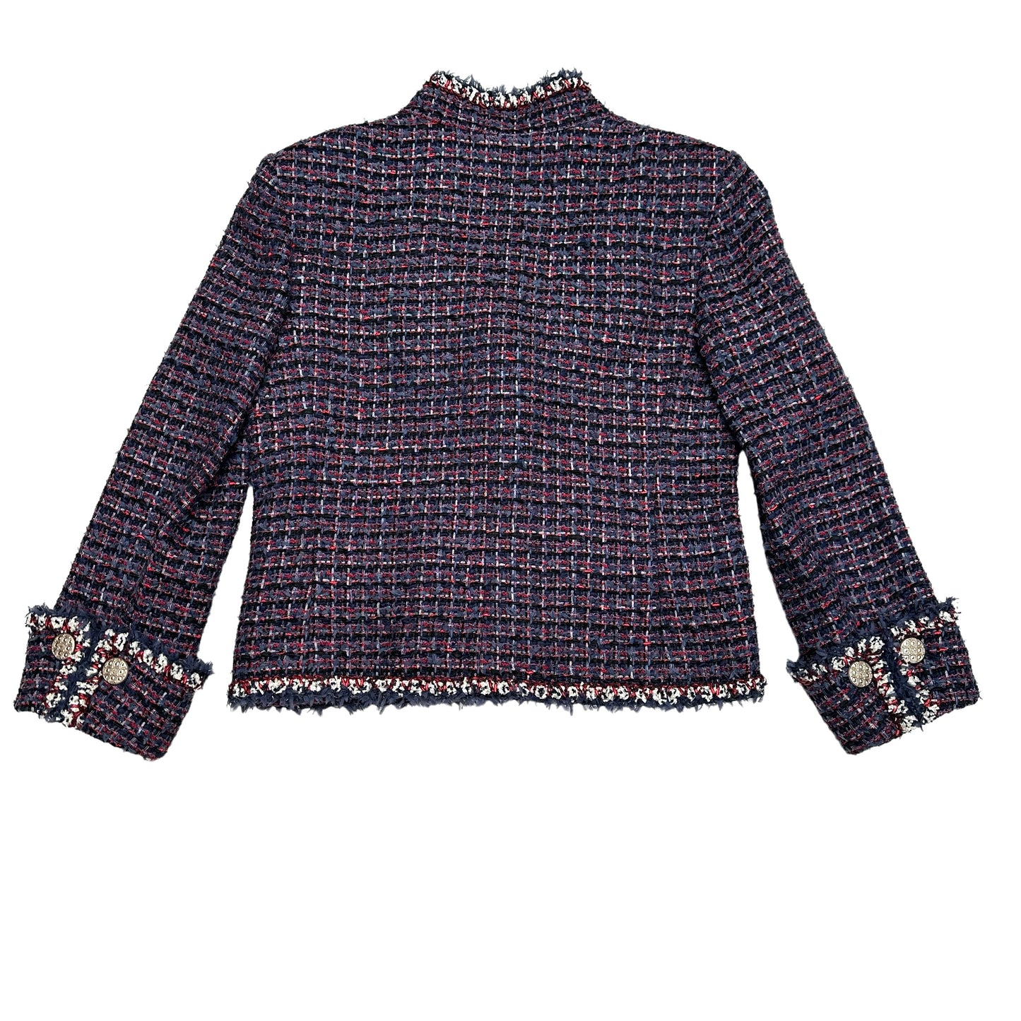 Navy & Red Tweed Blazer - 38