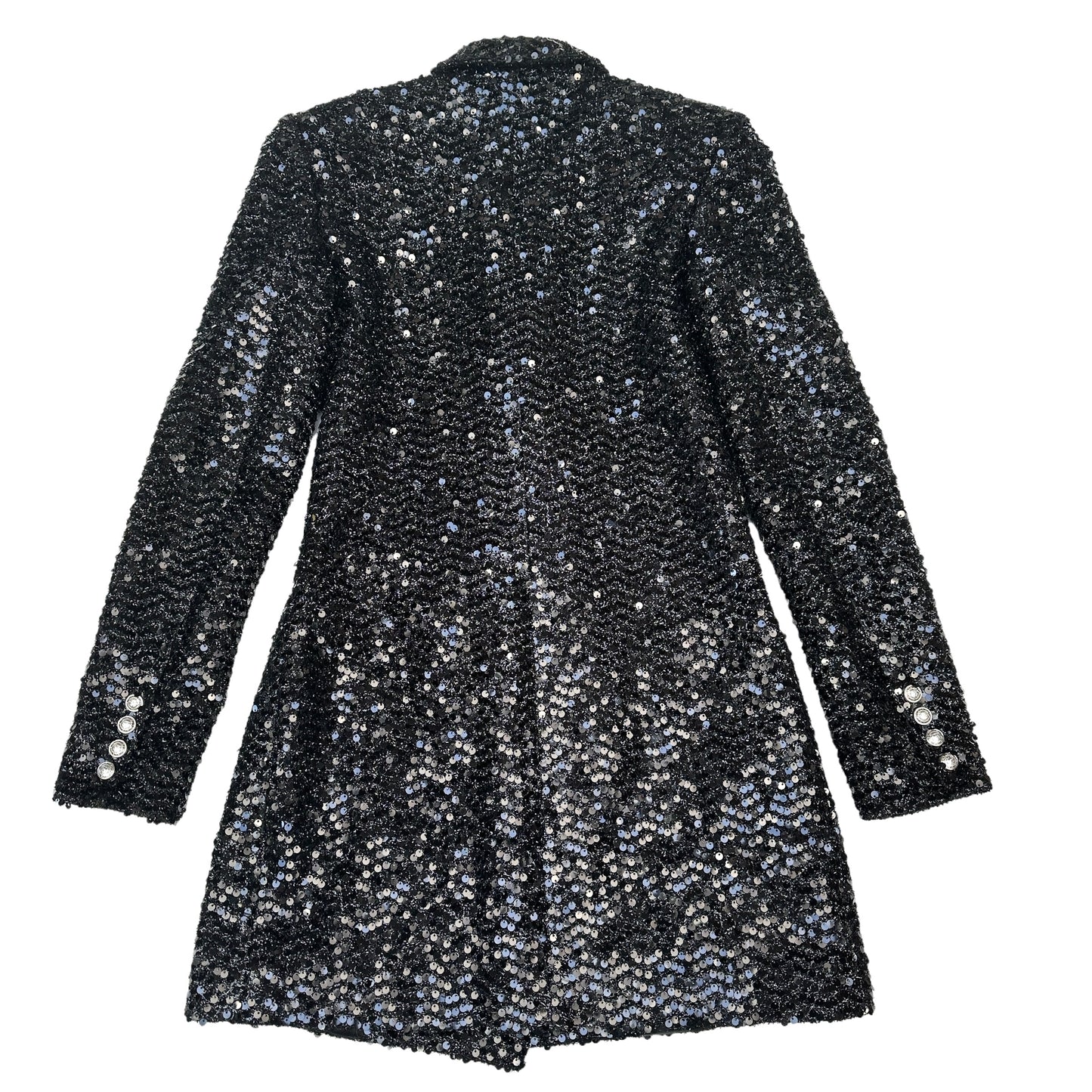 Black Sequins Blazer Dress - S