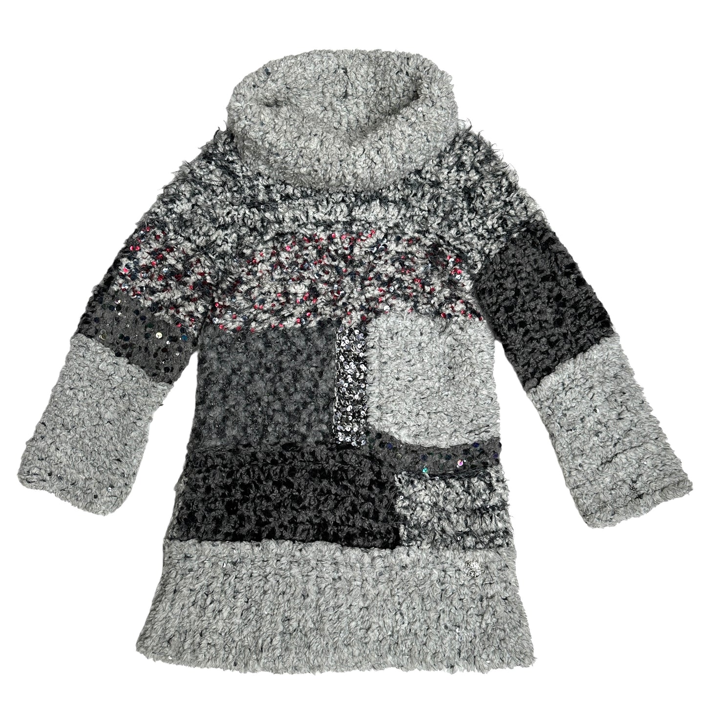 Runway Chunky Sweater with Sequins - XS