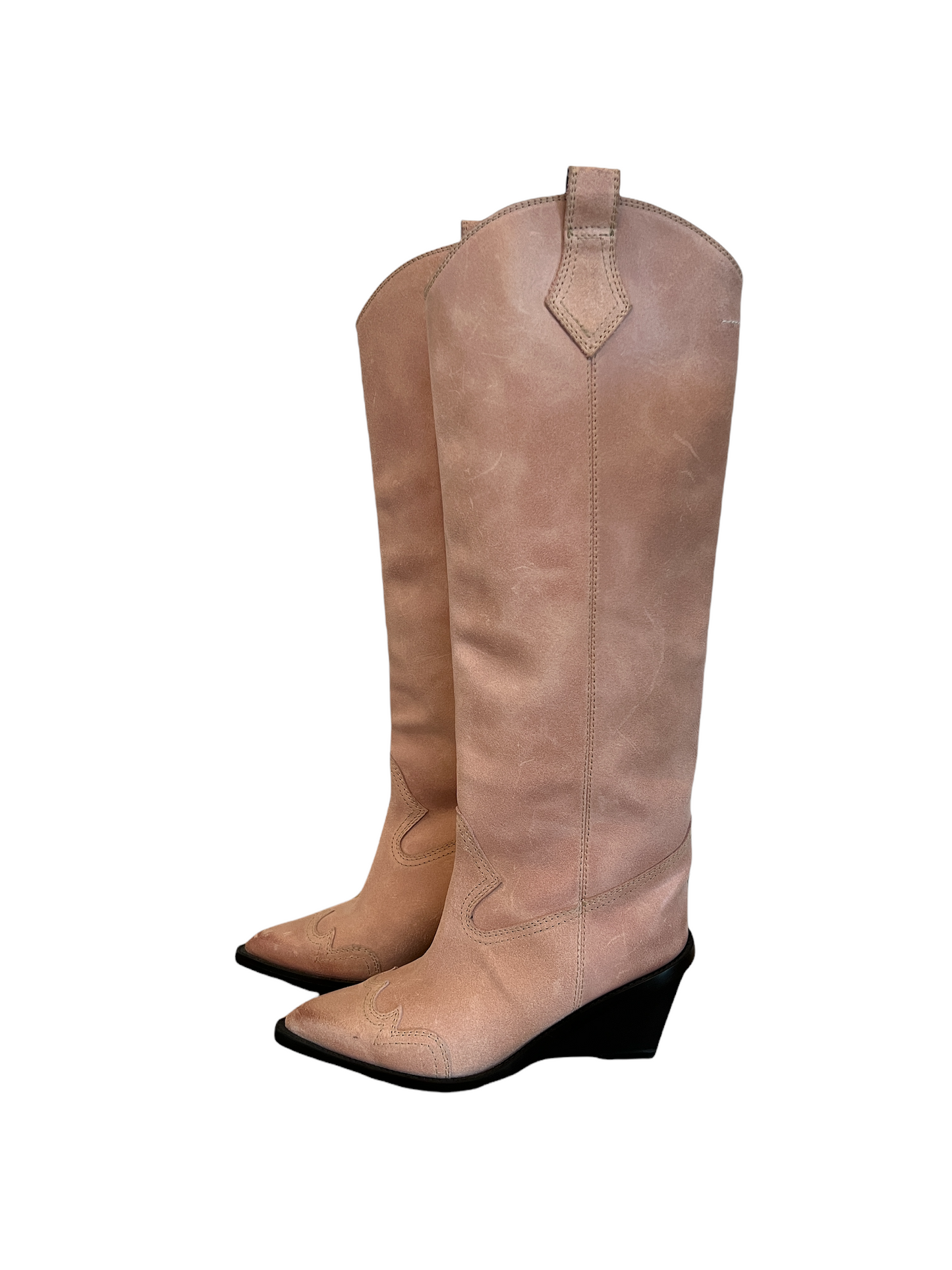 Leather Cowboy Boots - 7