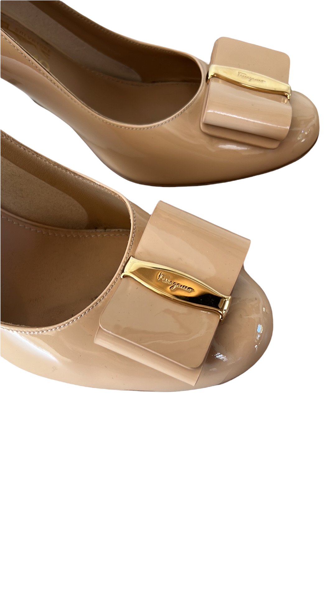 Nude Patent Leather Pumps - 9.5