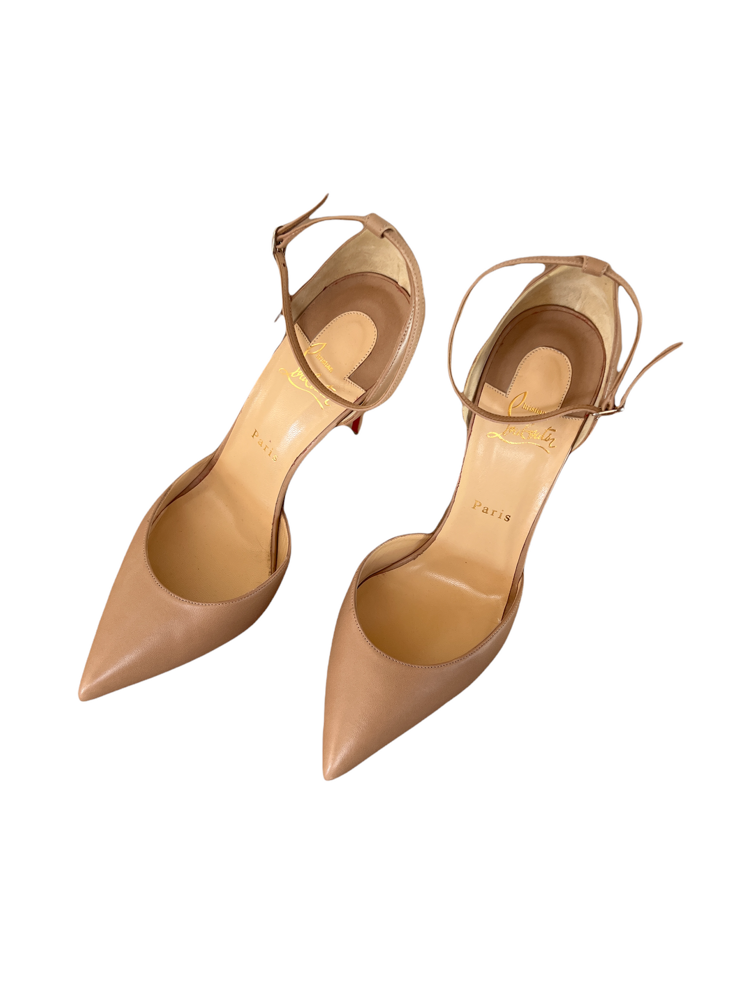 Nude Leather Heels - 11