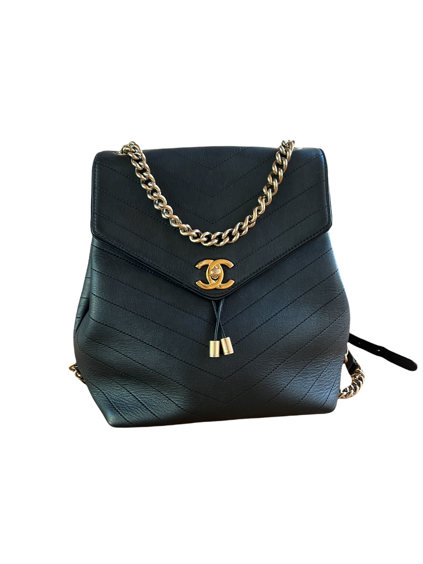 Black Leather BackPack