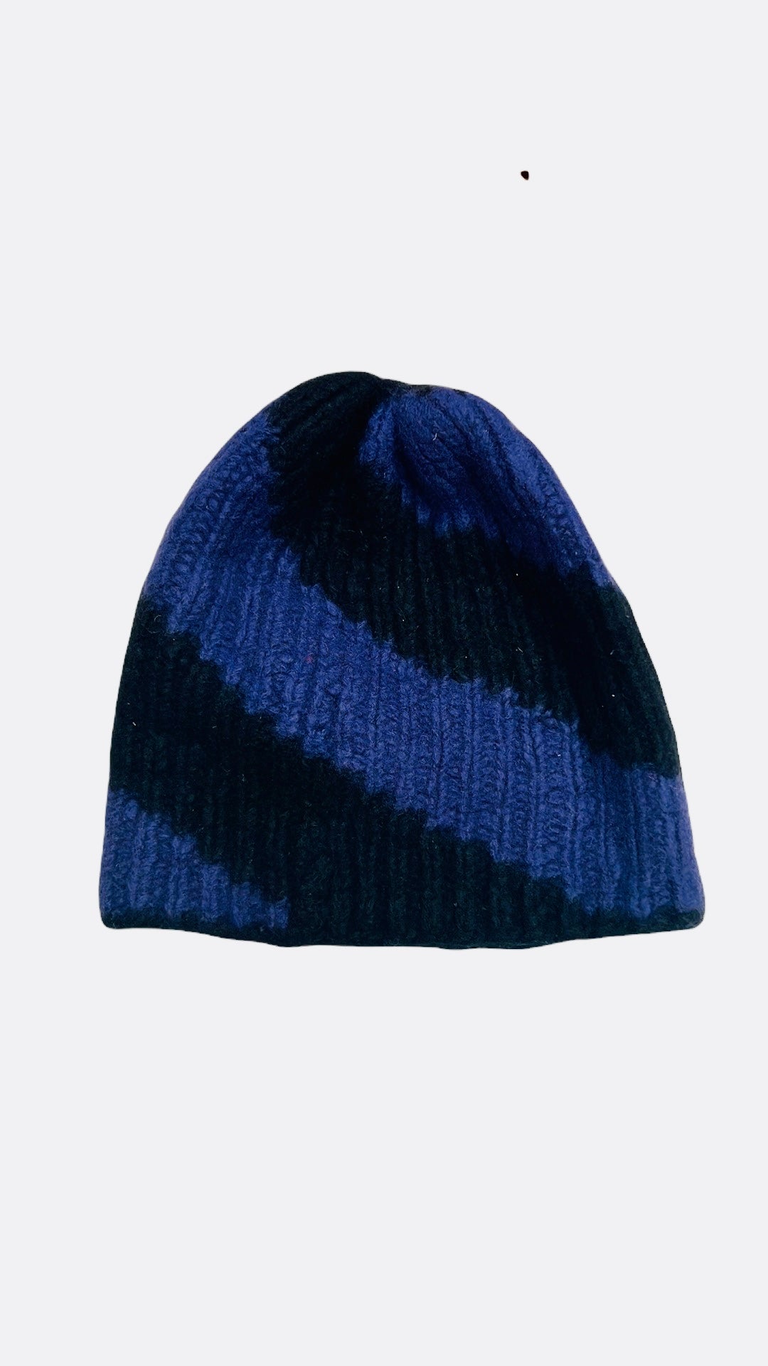 Purple and Black Cashmere Beanie - OS