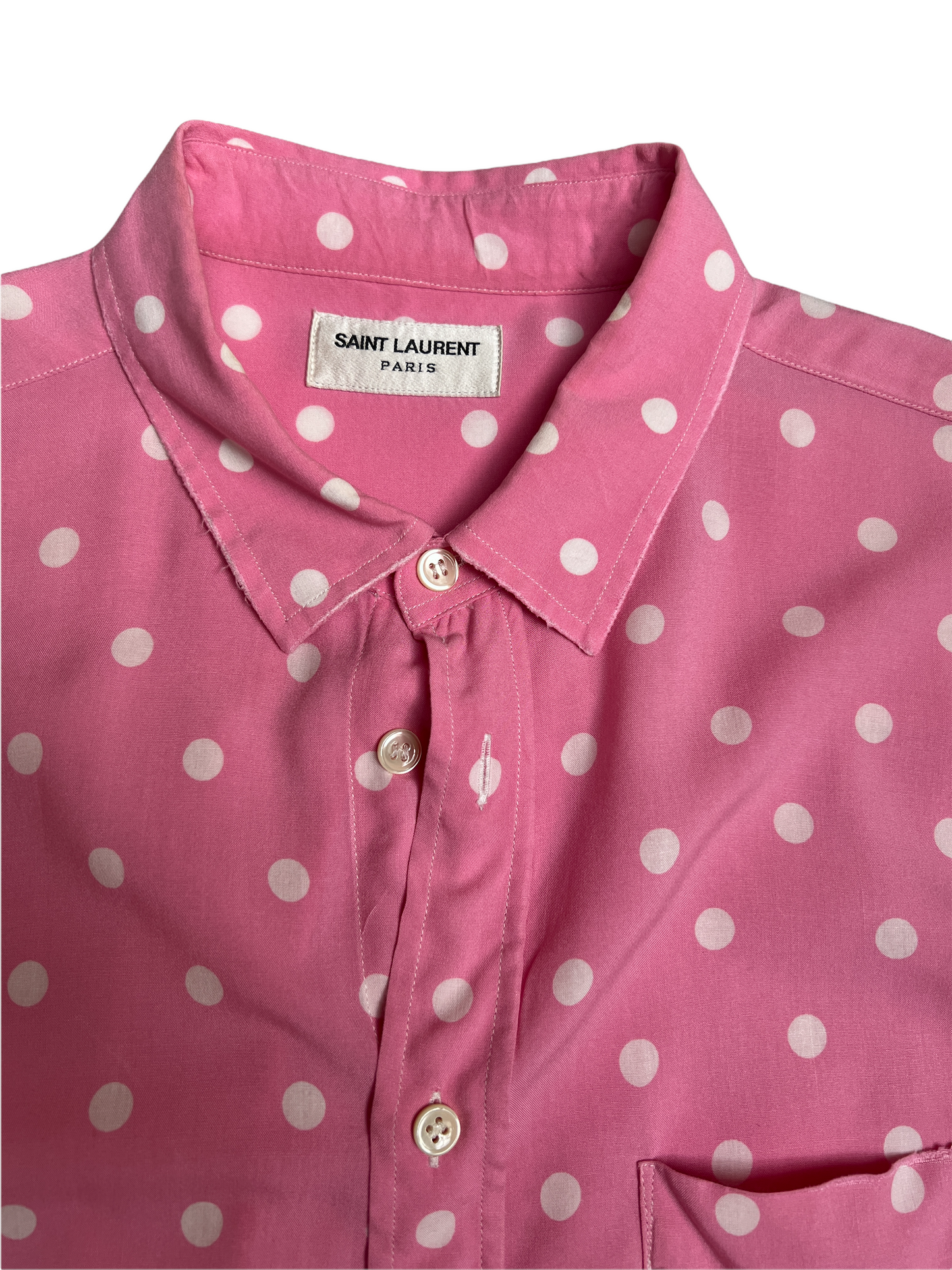 Pink Polka Dot Shirt - L