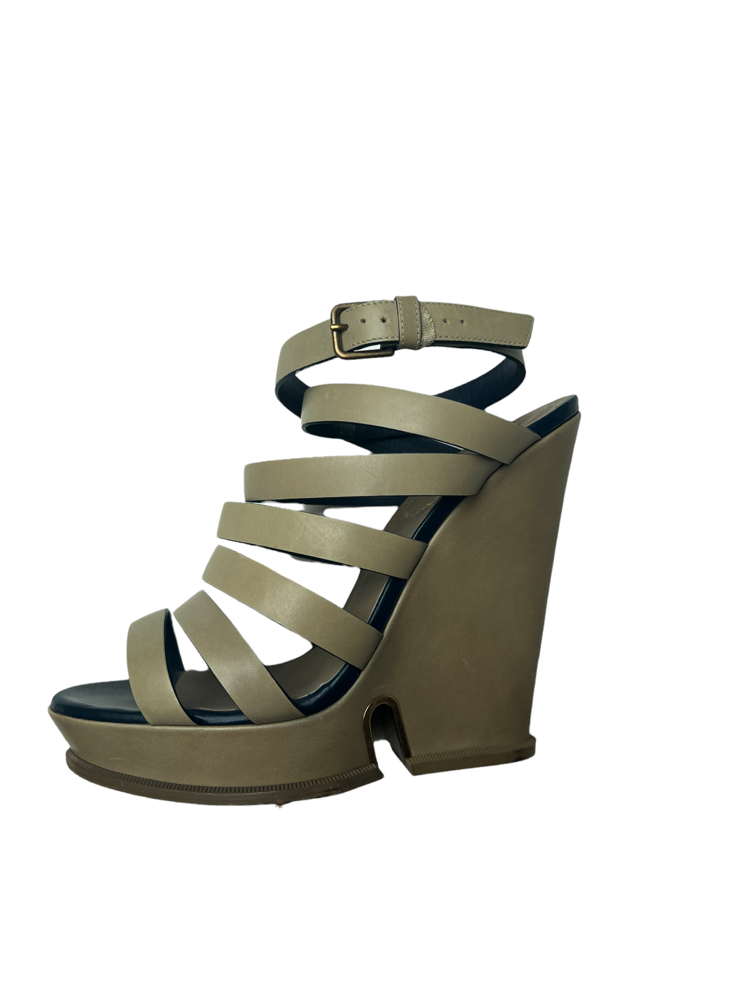 Beige Platform Heels - 9