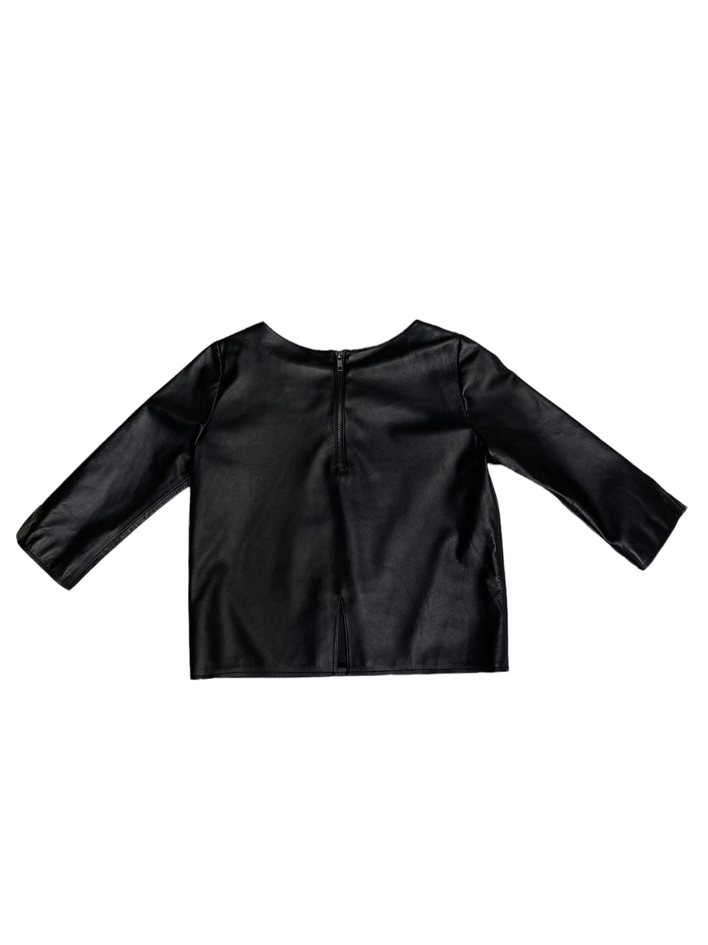 Black Leather Top - S