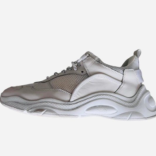 White Leather Sneakers - 10