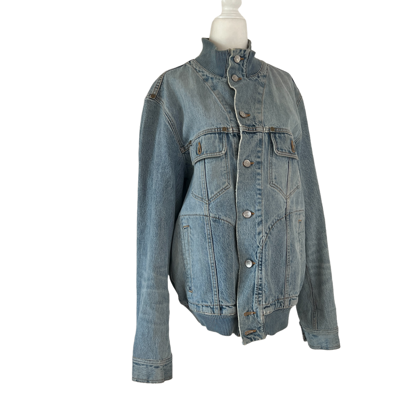 Denim Bomber Jacket - XL
