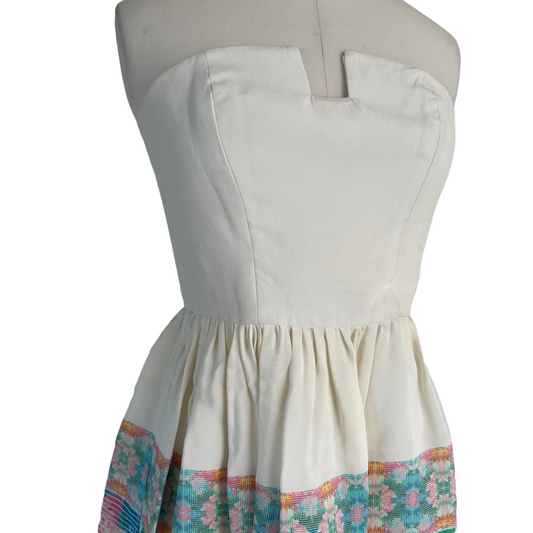 White Bustier Dress - 0