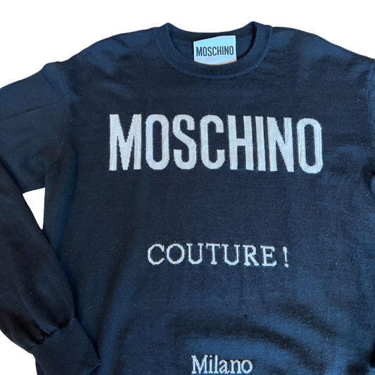 Black Wool Sweater - S