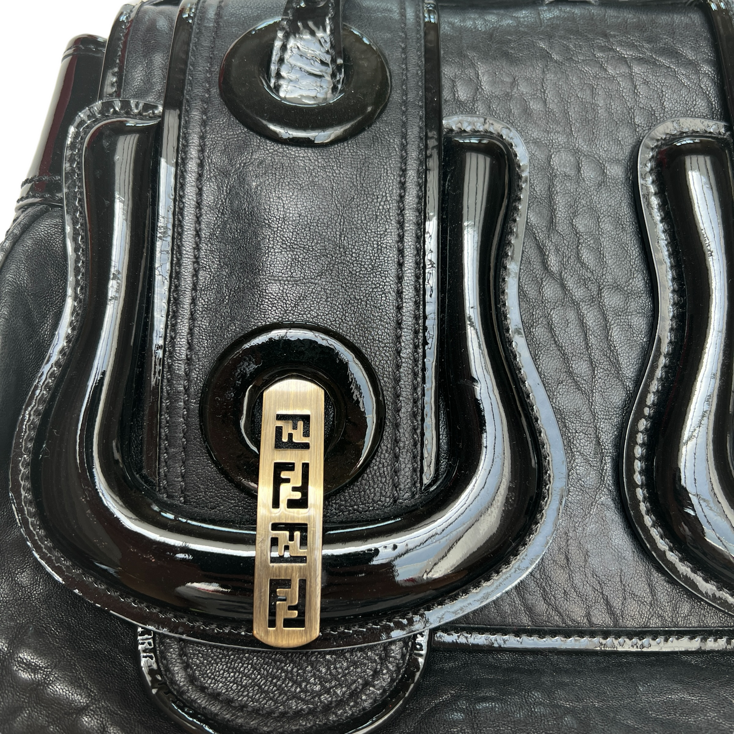 Black leather Tote Zucca Logo