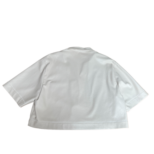 Vegan Leather Crop Top - M