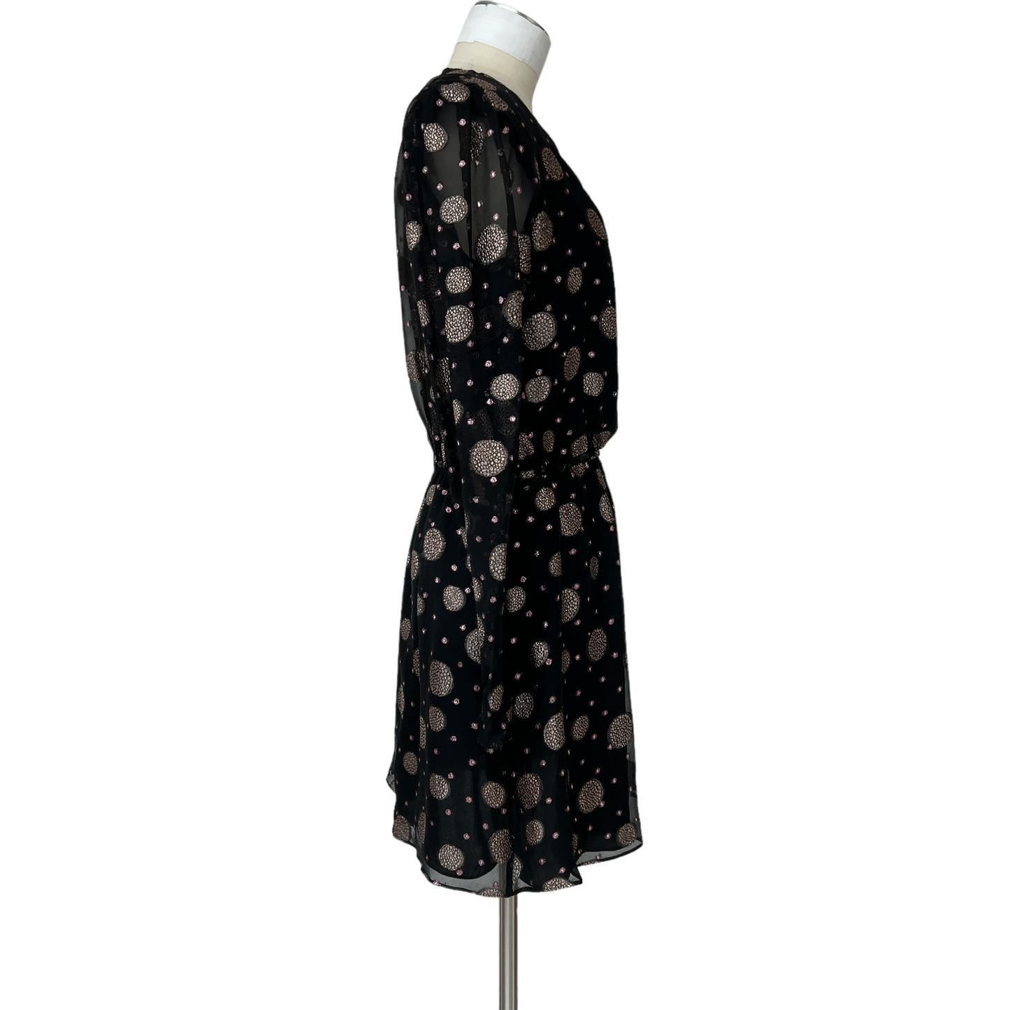 Black & Metallic Dress - M