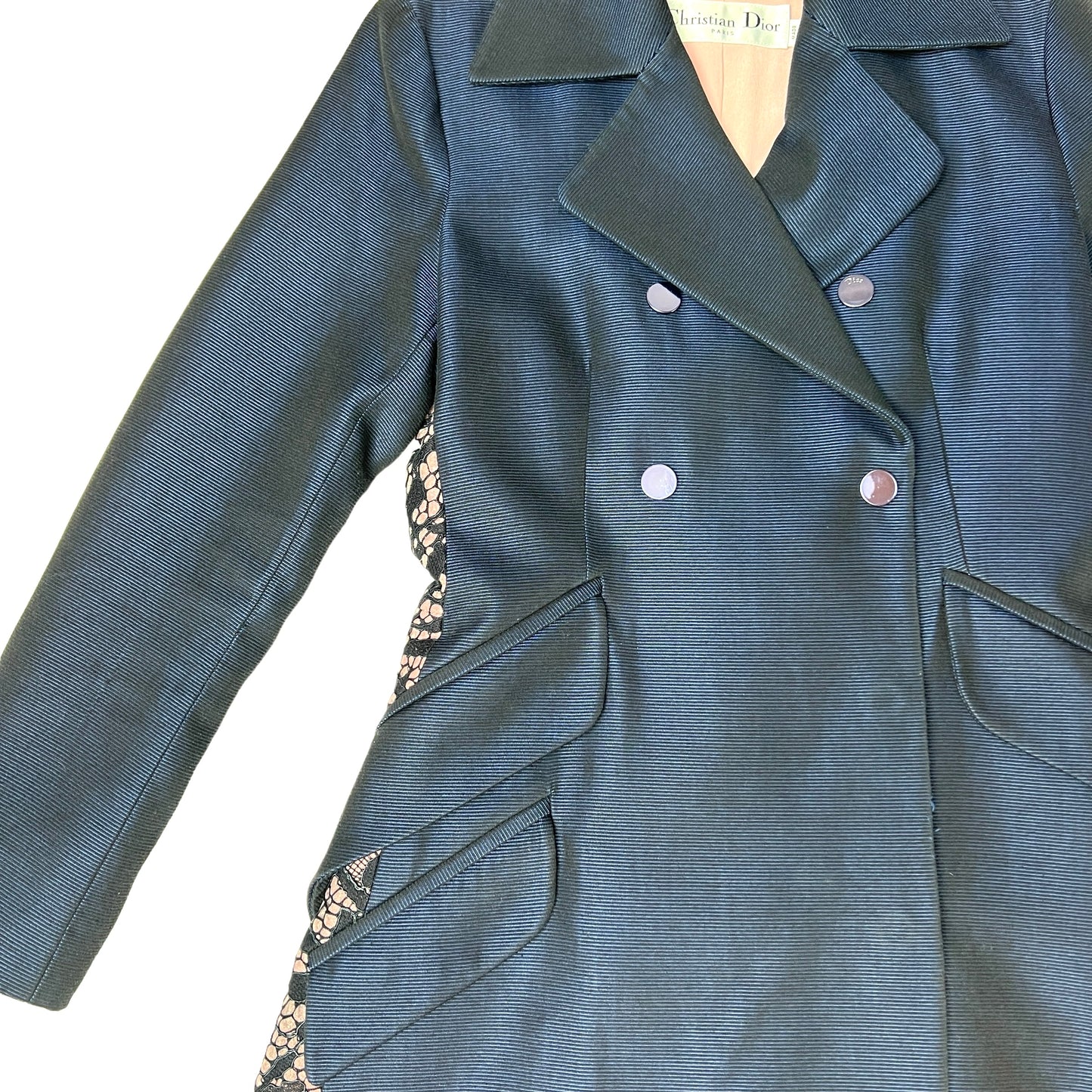 Blue Dress Coat with Lace - XS