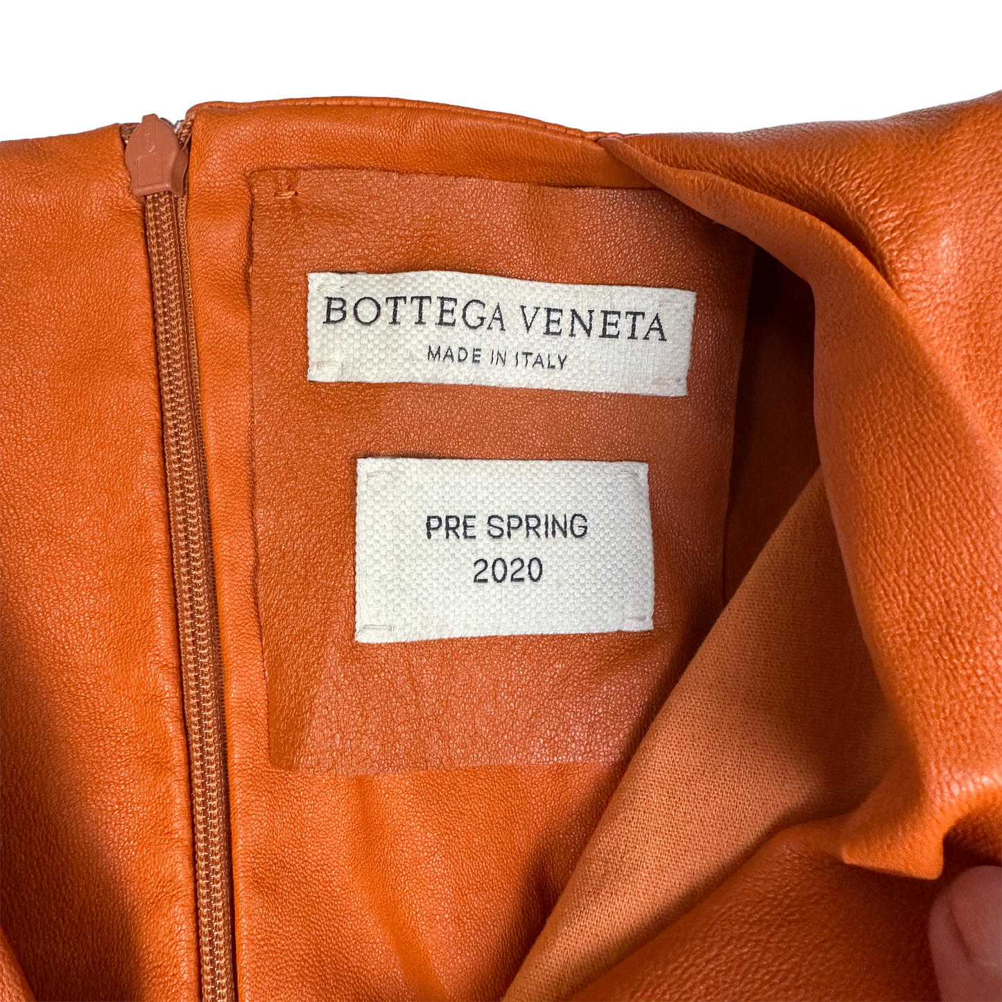 2020 Orange Leather Dress - XS