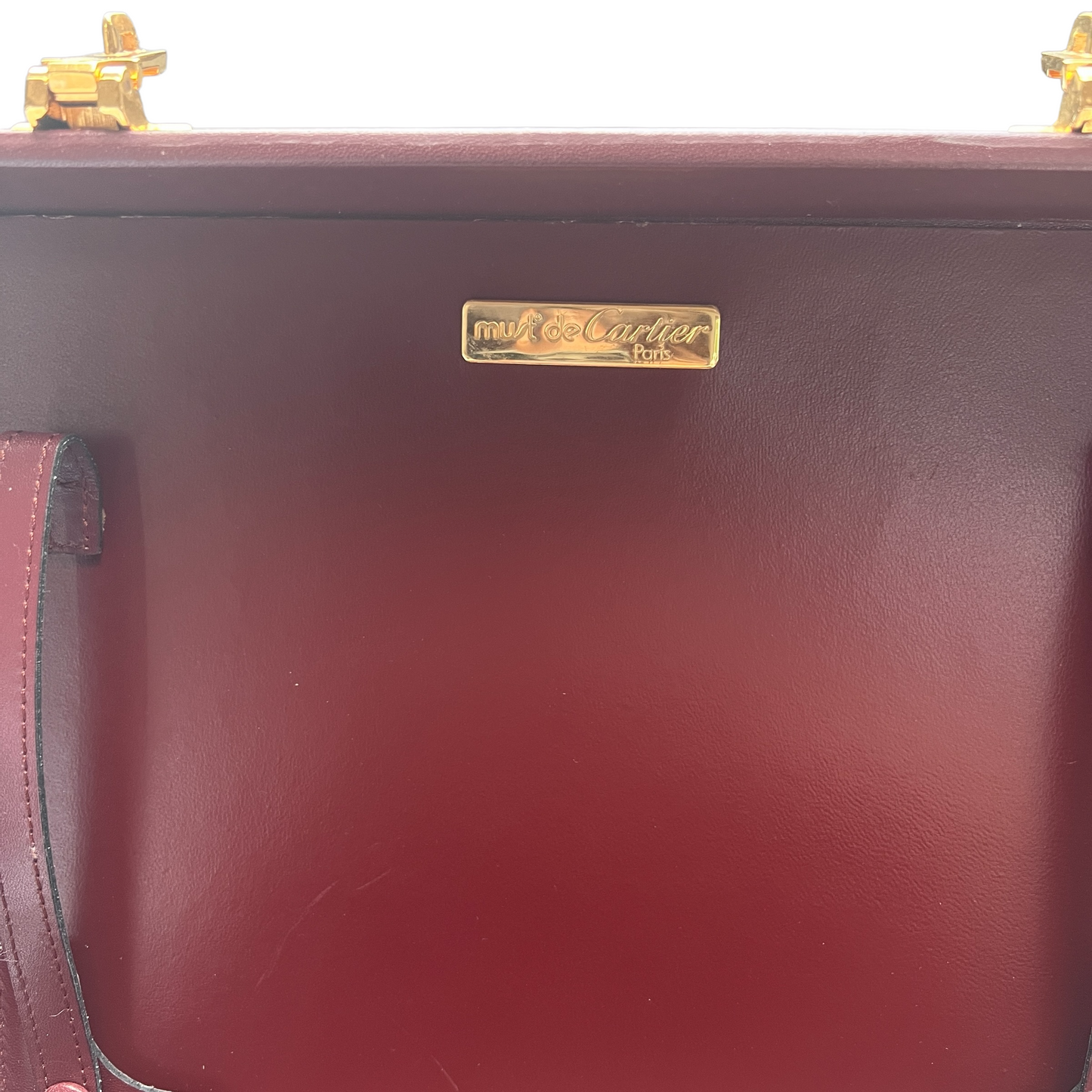 Burgundy Leather Jewelry Trunk