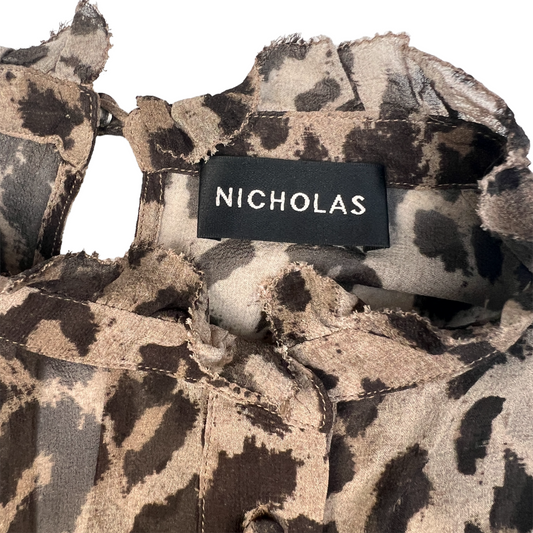 Leopard Mini Silk Dress - XS