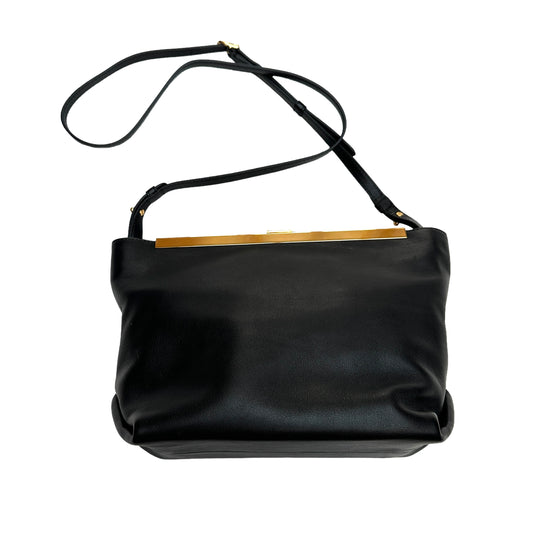 Black Leather Crossbody Bag