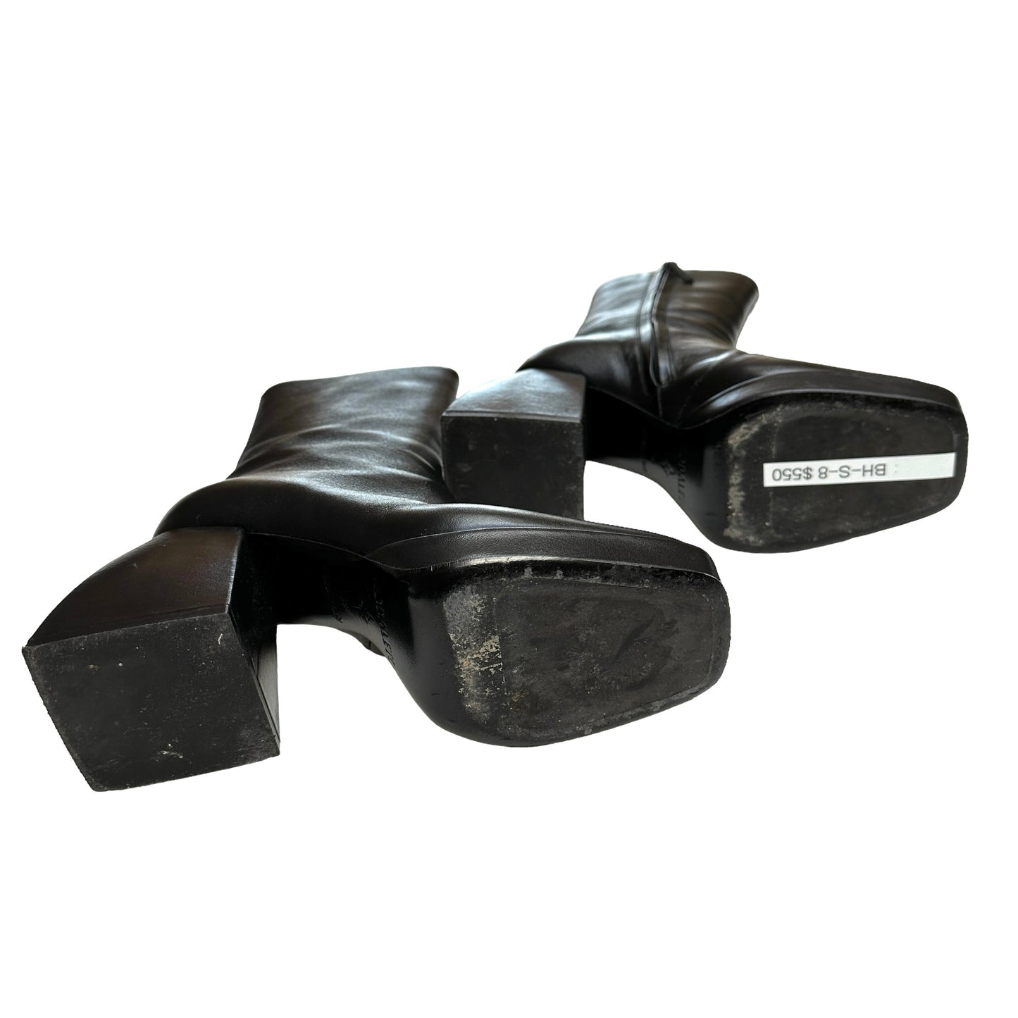 Black Platform Chunky Boots - 8