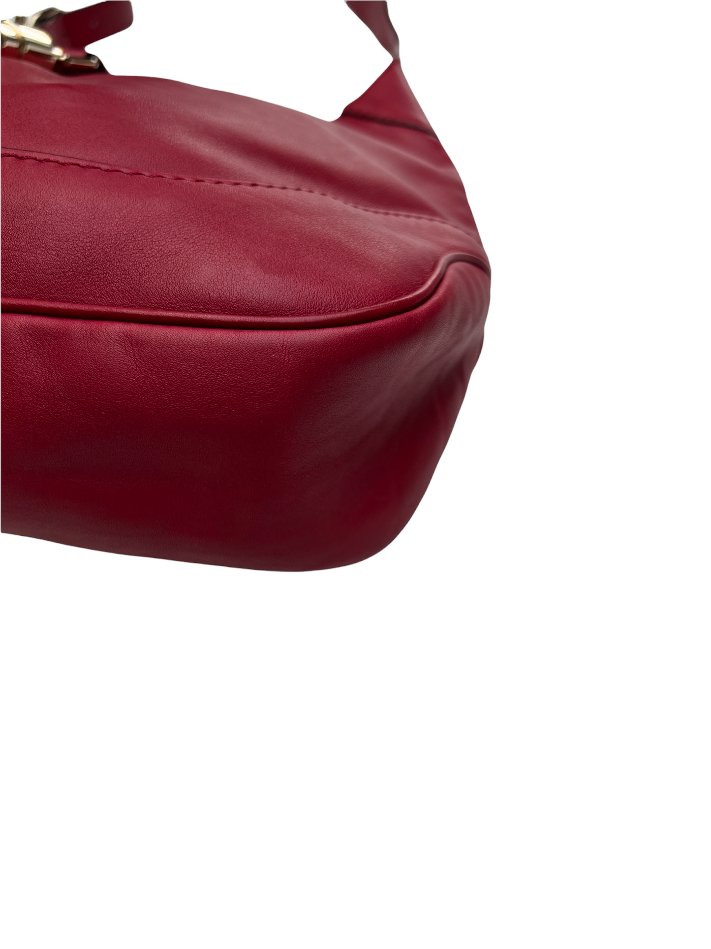Red Leather Jackie Bag