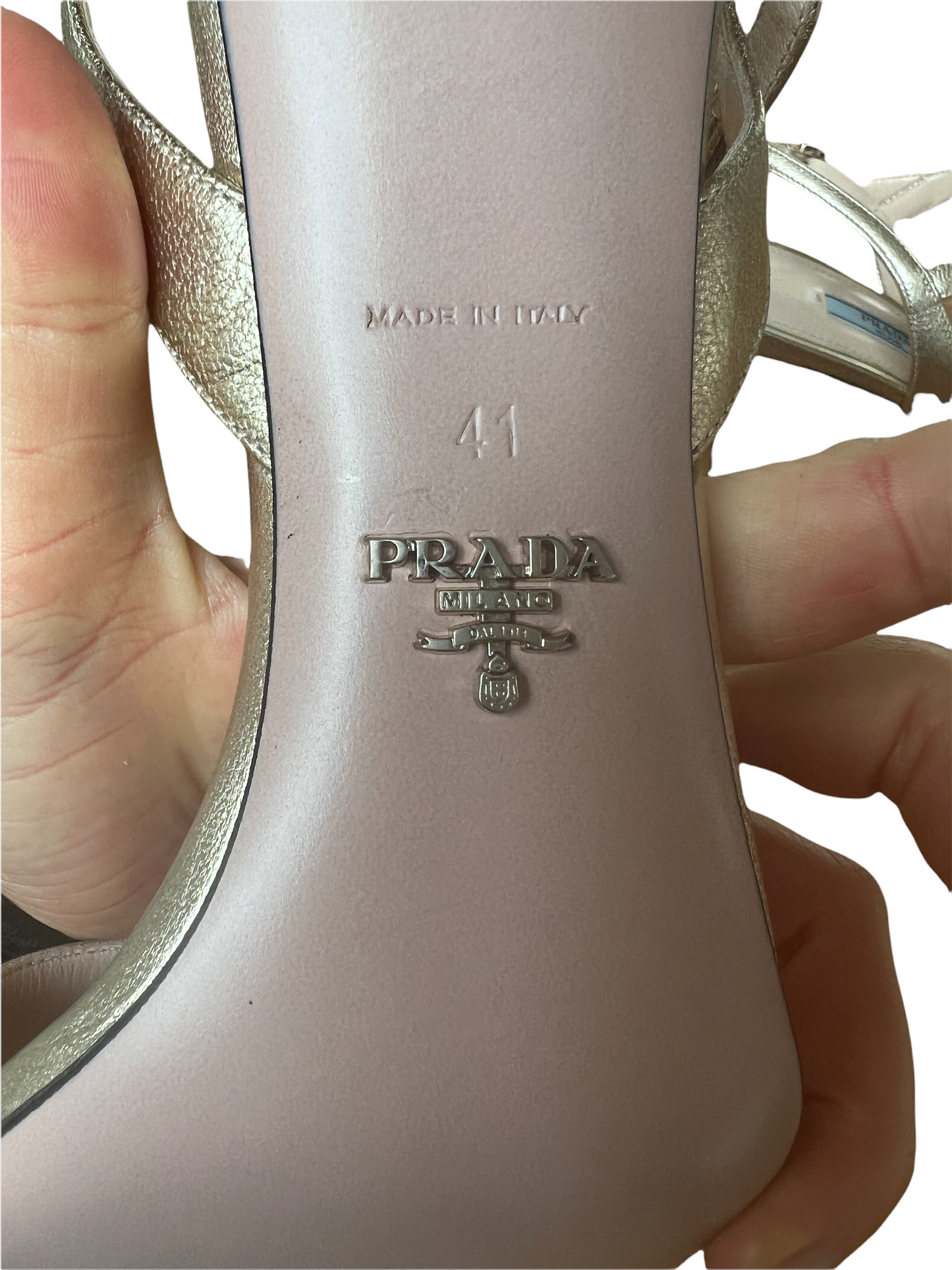 Gold Leather Heels - 11