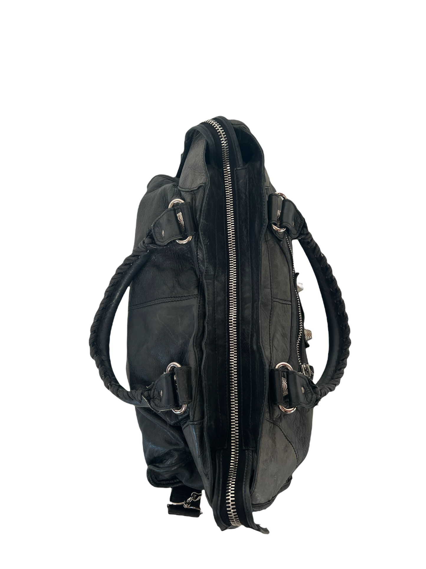 Black Leather Motocross Giant City 21 Bag