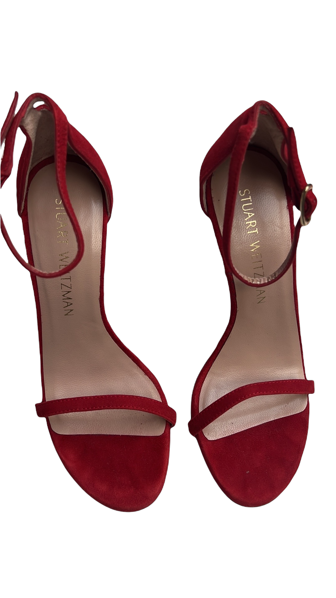 The Nudist Red Suede Heels - 5