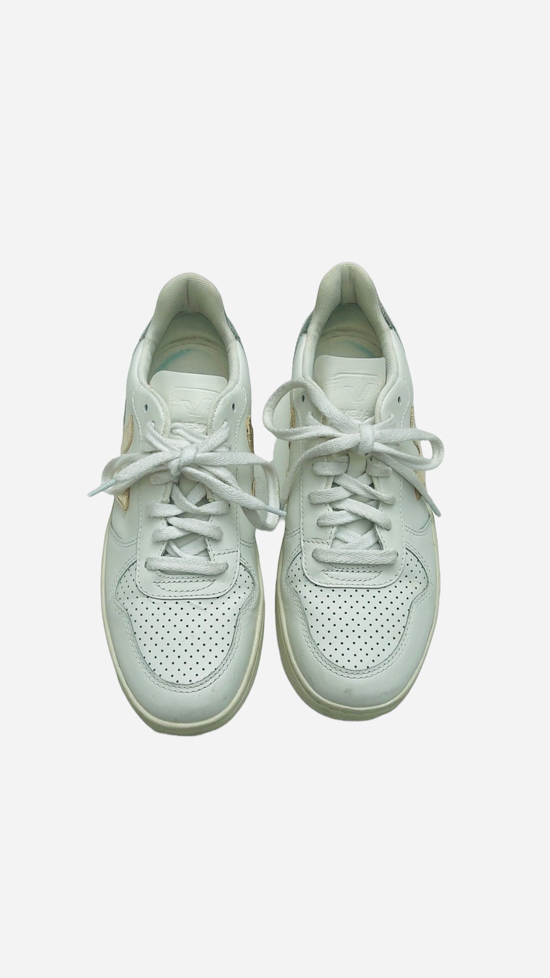 Women's V10 Leather Trainers - 8