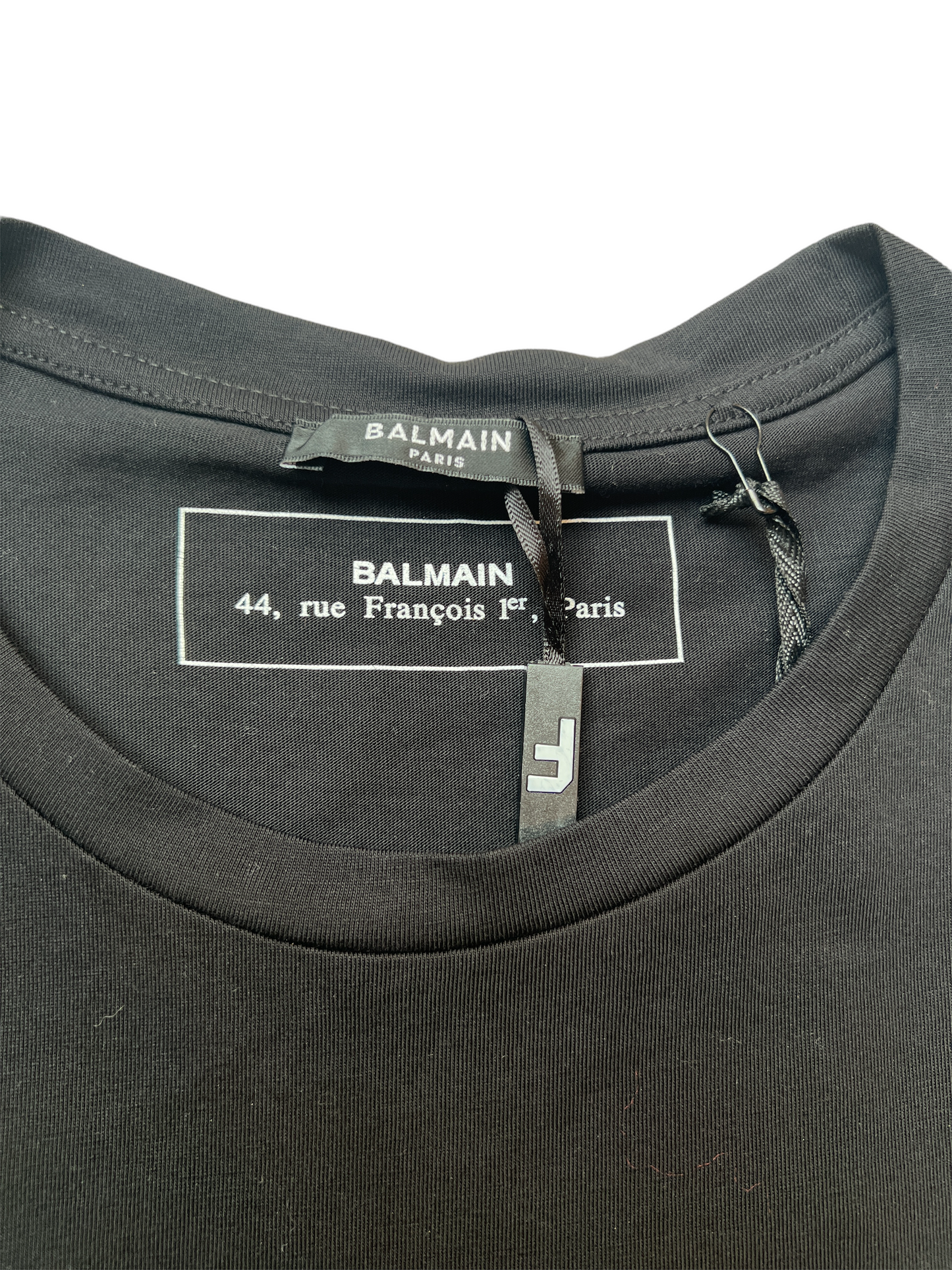 Black Cotton Logo T-shirt - L