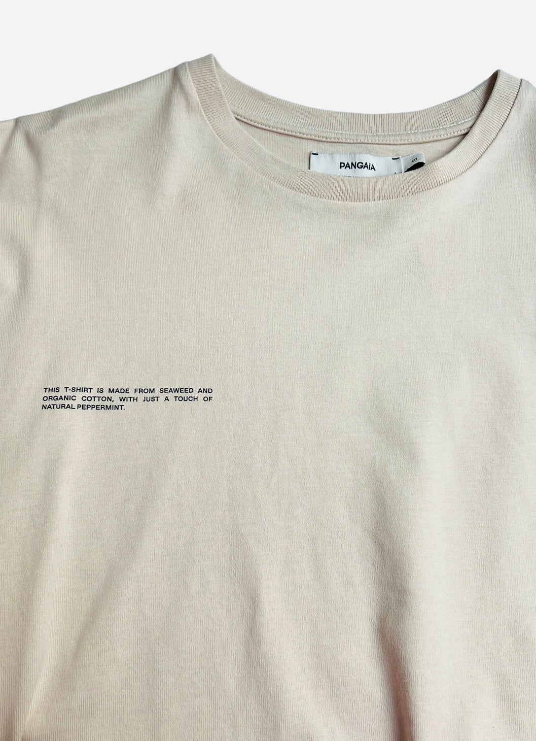 Cream Cotton Cropped T-shirt - S