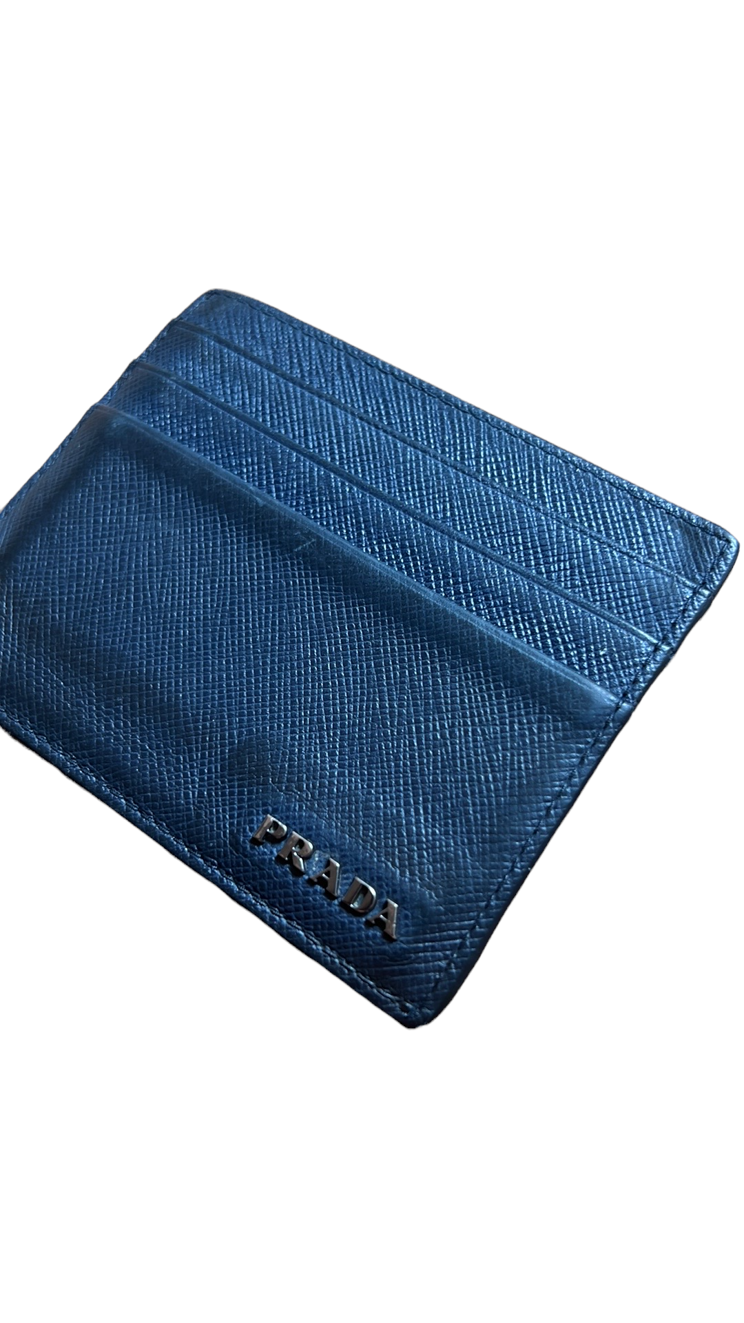 Navy Leather Cardholder