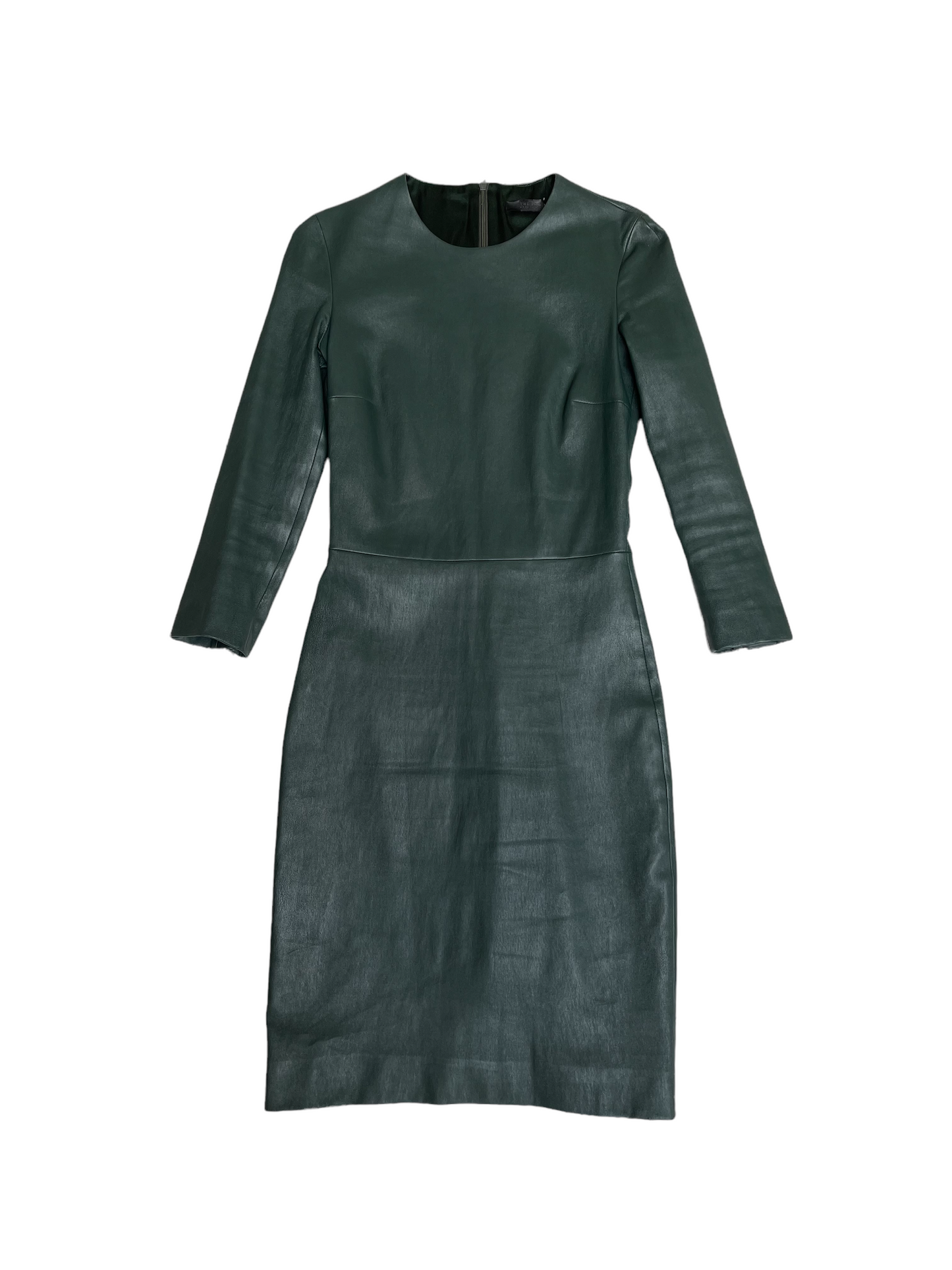 Green Leather Dress - 4