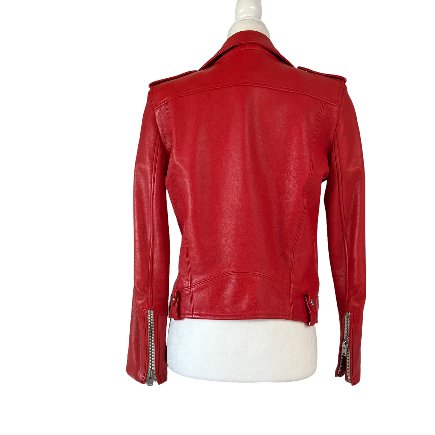Red Leather Jacket - XS