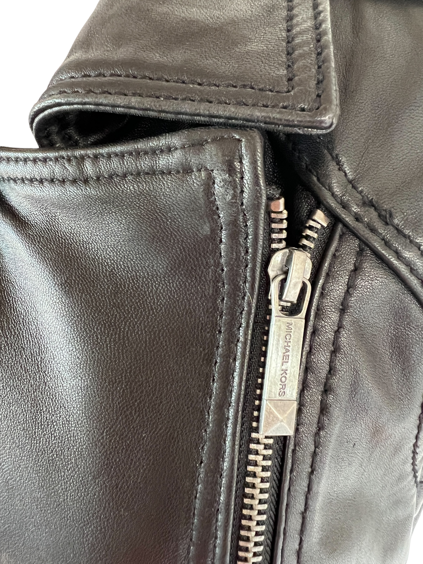 Leather Vest Jacket - M