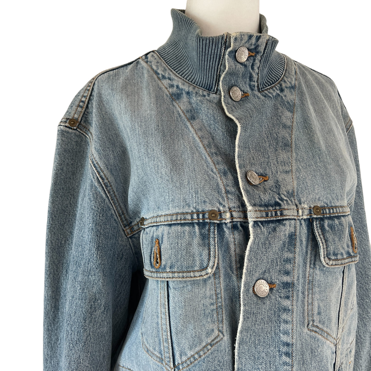 Denim Bomber Jacket - XL